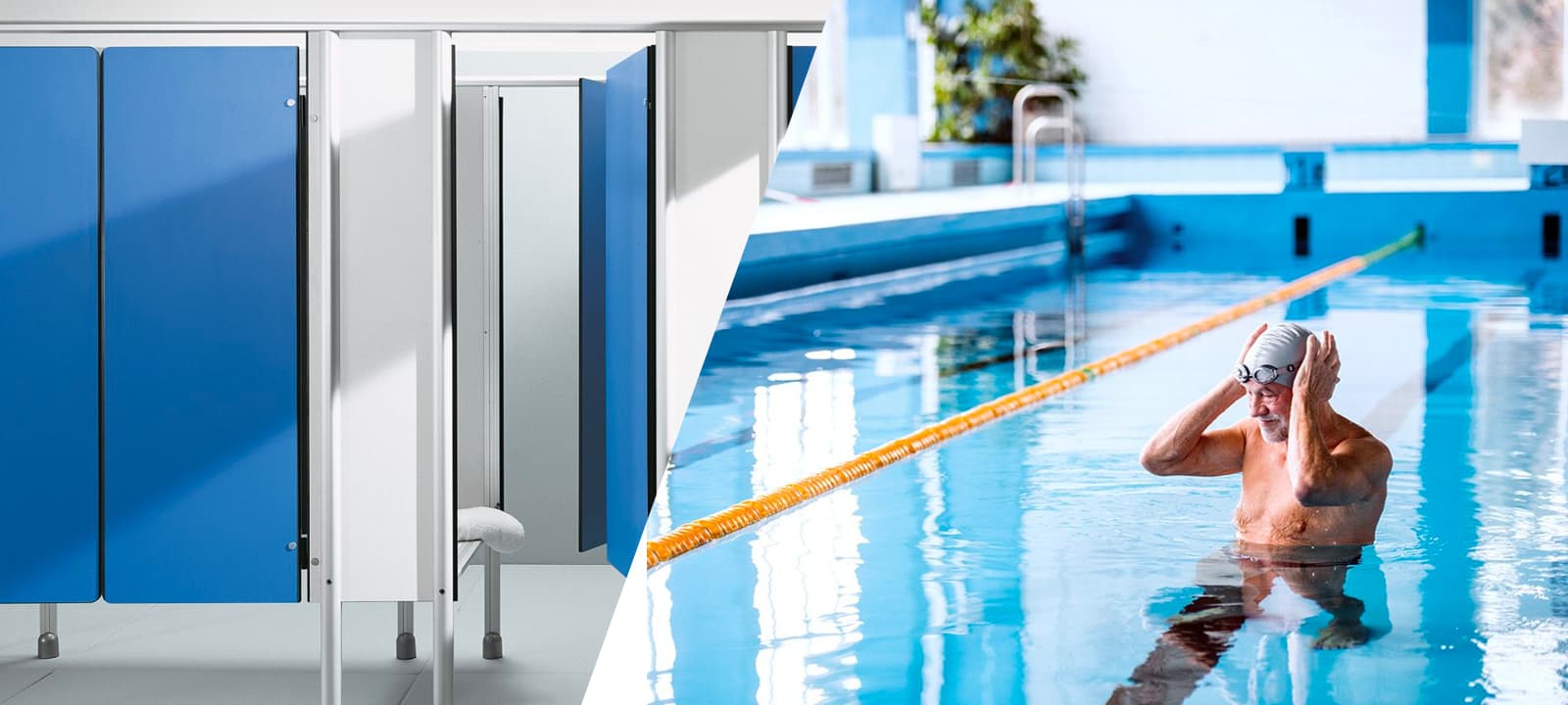 Designing hygienic services and locker rooms for swimming pools